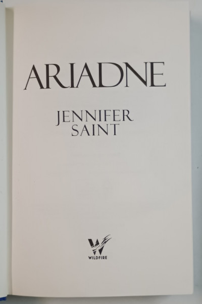 ARIADNE , a novel by JENNIFER SAINT , 2021