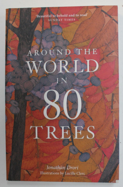 AROUND THE WORLD IN 80 TREES by JONATHAN DRORI , illustrations by LUCILLE CLERC , 2018 , PREZINTA URME DE INDOIRE *