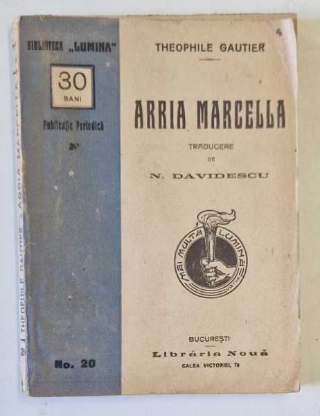 ARRIA MARCELLA de THEOPHILE GAUTIER , 1913