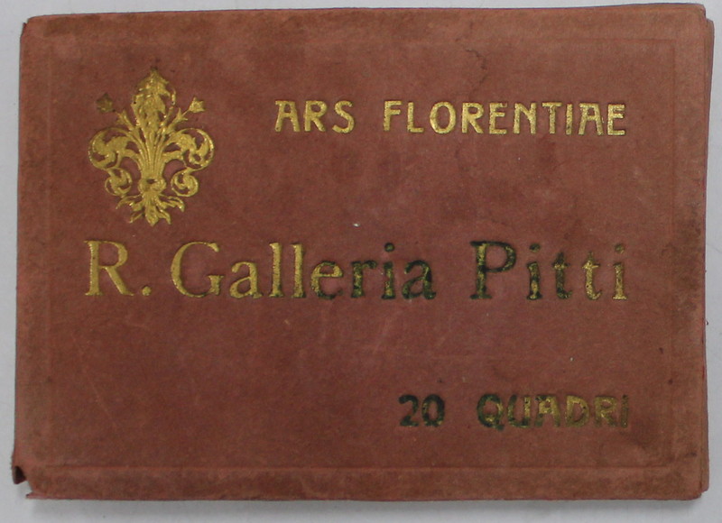 ARS FLORENTIAE , R. GALLERIA PITTI , 20 QUADRI , MINIALBUM CU 20 DE FOTOGRAFII , INTERBELIC