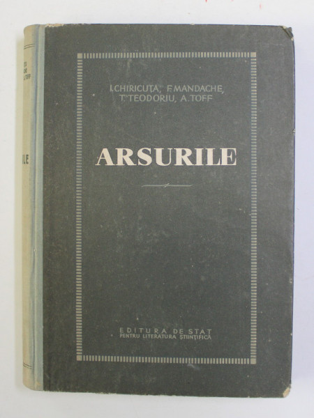 ARSURILE de I. CHIRICUTA ...A . TOFF , 1953