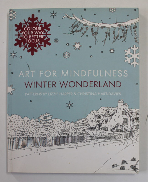ART FOR MINDFULNESS - WINTER WONDERLAND - PATTERNS by LIZZIE HARPER and CHRISTINA HART - DAVIES , CARTE DE COLORAT PENTRU ADULTI , 2015