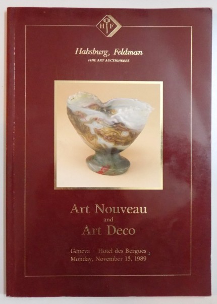 ART NOUVEAU and ART DECO. LICITATIA DE LA GENEVA, HOTEL des BERGUES, 13 NOV 1989