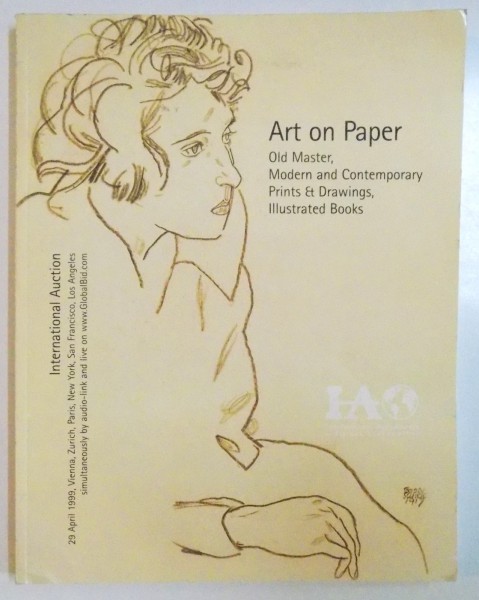 ART ON PAPER, CATALOG DE LICITATII DE CARTI VECHI, PICTURI MODERNE SI CONTEMPORANE, ILUSTRATII. 29 APRILIE 1999