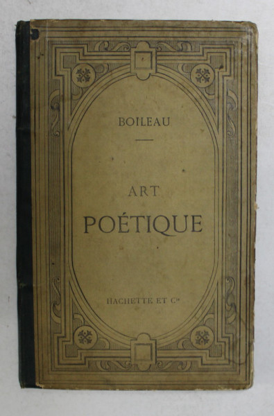 ART POETIQUE par BOILEAU , 1878