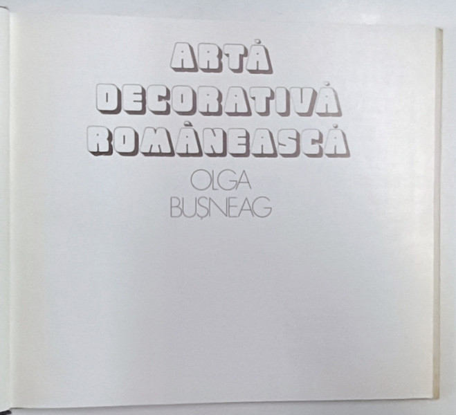ARTA DECORATIVA ROMANEASCA de OLGA BUSNEAG