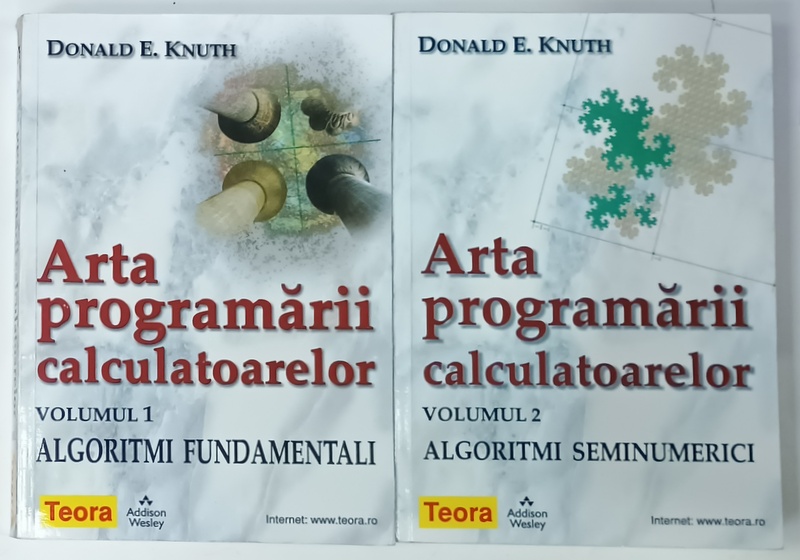 ARTA PROGRAMARII CALCULATOARELOR de DONALD E. KNUTH , VOLUMELE I - II , 2000 -2002