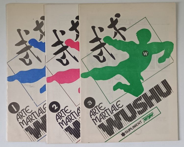 ARTE MARTIALE WUSHU , SUPLIMENT TEMPO , VOLUMELE I - III de LIVIU TILICA , 1975
