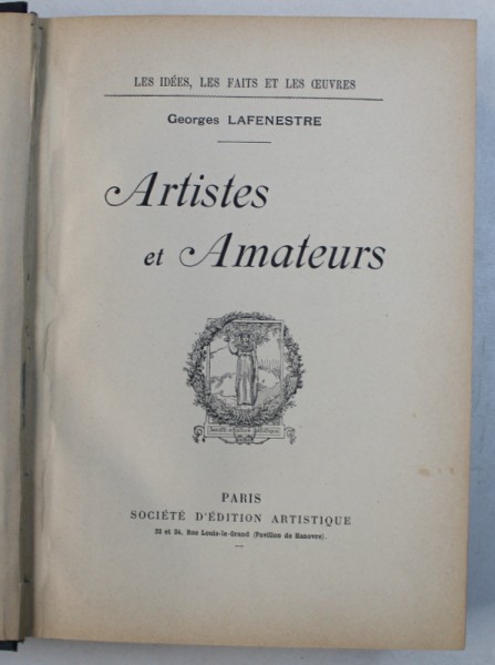 ARTISTES ET AMATEURS par GEORGES LAFENESTRE