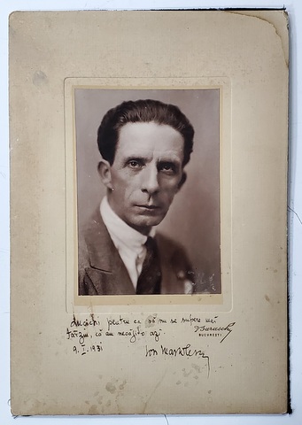 ARTISTUL ION MANOLESCU ( 1881 - 1959 )  , FOTOGRAFIE CU DEDICATIE , 1931
