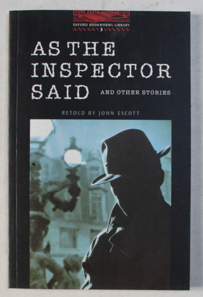 AS THE INSPECTOR SAID AND OTHER STORIES by JOHN ESCOTT , 2000