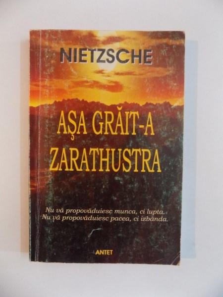 ASA GRAIT-A ZARATHUSTRA de FRIEDRICH NIETZSCHE , 2012