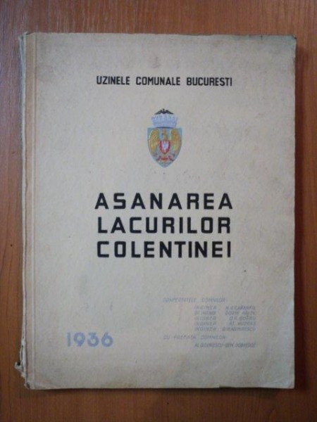 ASANAREA LACURILOR COLENTINEI 1936