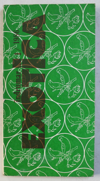ASOCIATIA CENTRALA SPECIALIZATA ' EXOTICA ' A CRESCATORILOR DE PASARI EXOTICE , CINTATOARE , DE DECOR SI PESTI DE ACVARIU , EXOTICA , INDRUMAR , 1 / 1986