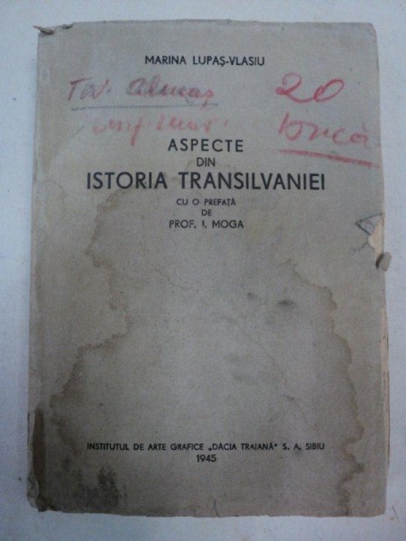 ASPECTE DIN ISTORIA TRANSILVANIEI-MARIANA LUPAS VLASIU- SIBIU 1945