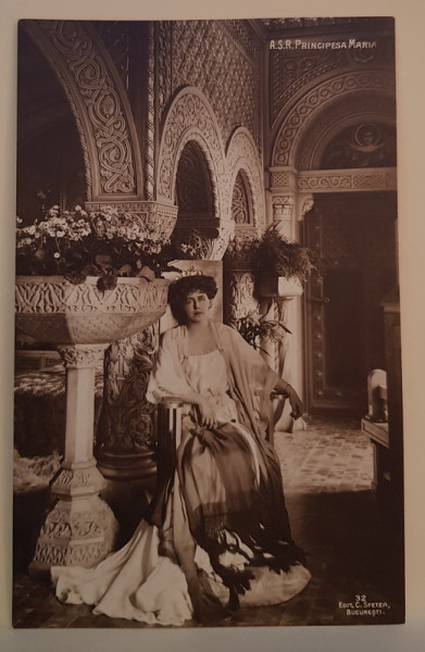 A.S.R. PRINCIPESA MARIA , LA PELES , FOTOGRAFIE TIP CARTE POSTALA , INCEPUTUL SECOLULUI XX