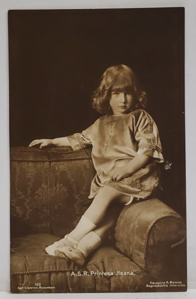 A.S.R. PRINTESA ILEANA , COPIL , FOTO. A. BRAND , TIP CARTE POSTALA , INCEPUTUL SEC. XX