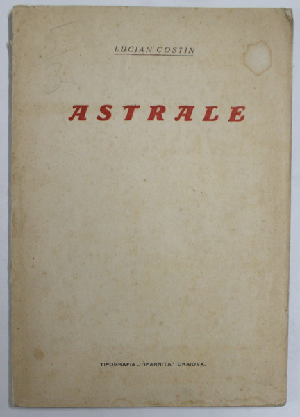 ASTRALE de LUCIAN COSTIN, 1931