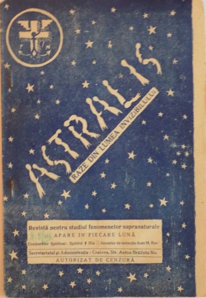 ASTRALIS, RAZE DIN LUMEA INVIZIBILULUI, REVISTA PENTRU STUDIUL FENOMENELOR SUPRANATURALE, 1935