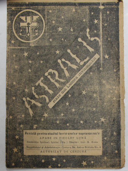 ASTRALIS - REVISTA PENTRU STUDIUL FENOMENELOR SUPRANATURALE , ANUL VII , NR. 6 , IUNIE , 1938