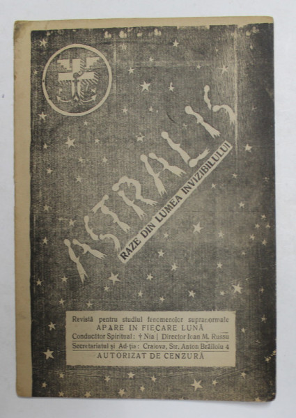 ASTRALIS - REVISTA PENTRU STUDIUL FENOMENELOR SUPRANATURALE , ANUL XIII , NR. 2 , FEBRUARIE , 1944
