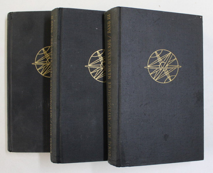 ASTROLOGISCHE MENSCHENKUNDE von THOMAS RING ,  DREI BANDE , 1969 , PREZINTA PETE SI URME DE UZURA