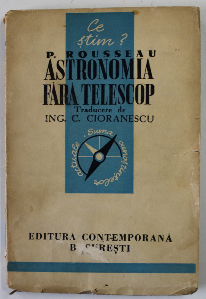 ASTRONOMIA FARA TELESCOP de P. ROUSSEAU , 1942