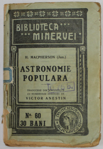 ASTRONOMIE POPULARA de H. MACPHERSON ( Jun. ) , 1909