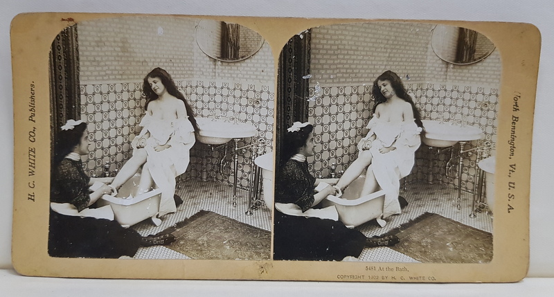 AT THE BATH , FOTOGRAFIE STEREOSCOPICA , 1902