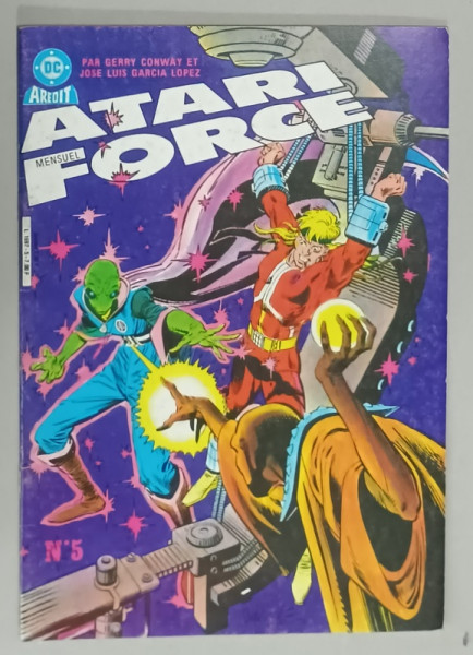 ATARI FORCE , MENSUEL , REVISTA DE BENZI DESENATE CU TEXT IN LIMBA FRANCEZA , 1985