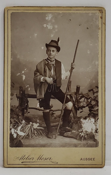 ATELIER MOSER MICHAEL , AUSSEE , TANAR AUSTRIAC , FOTOGRAFIE C.D.V. , SFARSITUL SEC. XIX