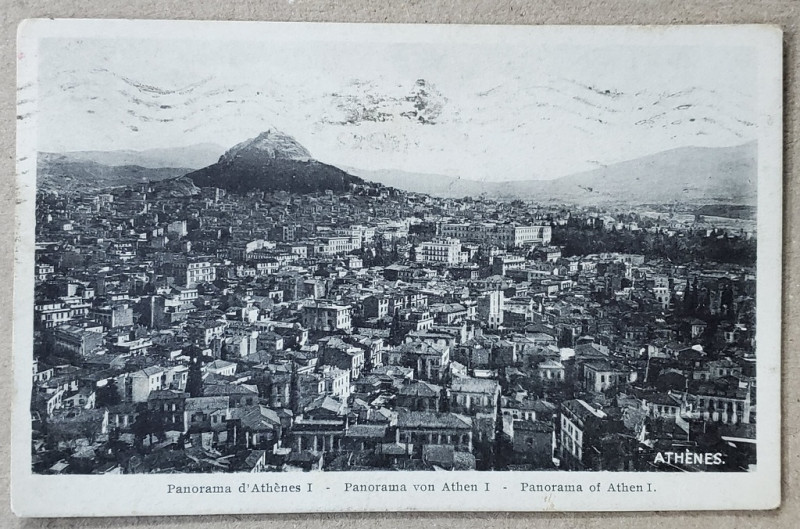 ATENA , PANORAMA , CARTE POSTALA , 1929