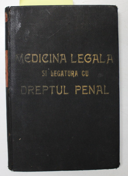 ATENTATE IN CONTRA SANATATII SI A VIETII PRIN RANIRI SI LOVIRI DIN PUNCTUL DE VEDERE JURIDIC SI MEDICO - LEGAL de DOCTOR GEORGE BOGDAN , VOLUMUL I , 1921 , ATENTIE O PAGINA RUPTA