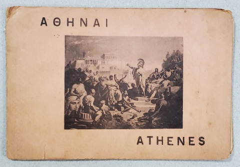 ATHENES , MINIALBUM CU FOTOGRAFII, STIL ARMONICA , EXPLICATII  IN FRANCEZA SI GREACA , 1923