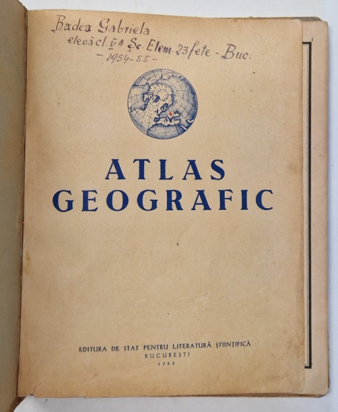 ATLAS GEOGRAFIC , 1953