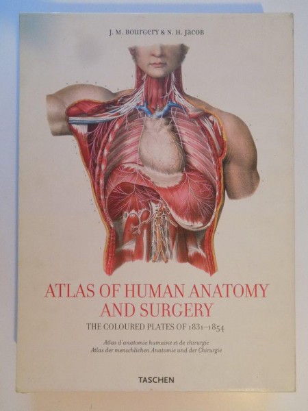 ATLAS OF HUMAN ANATOMY AND SURGERY , THE COLOURED PLATES OF 1831 - 1854 de J. M. BOURGERY , N. H. JACOB , TASCHEN EDITION