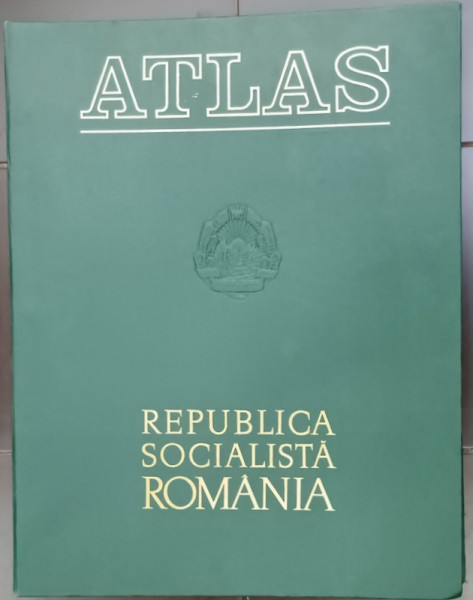 ATLASUL REPUBLICII SOCIALISTE ROMANIA , EDITAT DE ACADEMIA ROMANA SI INSTITUTUL DE GEOGRAFIE ,  1974, FORMAT ELEFANT FOLIO