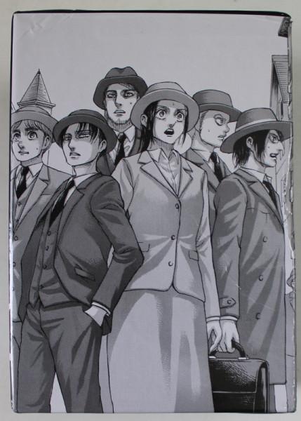 ATTACK OF TITAN by HAJIME SAYAMA  , SETUL CONTINE NUMERELE 31- 34 , UN PRINT PE PLACA DE ALUMINIU SI UN  SUPLIMENT , 2021 , BENZI DESENATE *