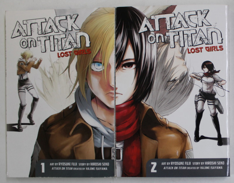 ATTACK ON TITAN - LOST GIRLS , TWO VOLUMES , art by RYOSUKE FUJI , story by HIROISHI SEKO , 2016, BENZI DESENATE