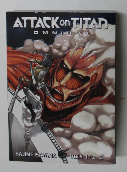 ATTACK ON TITAN - OMNIBUS - VOLUMES 1.2.3. by HAJIME ISAYAMA , 2012 , COLIGAT DE TREI VOLUME , BENZI DESENATE