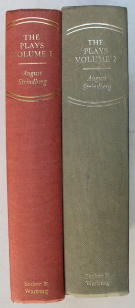 AUGUST STRINDBERG  - THE PLAYS - VOLUMES I - II , introduced and translated by MICHAEL MEYER , 1975