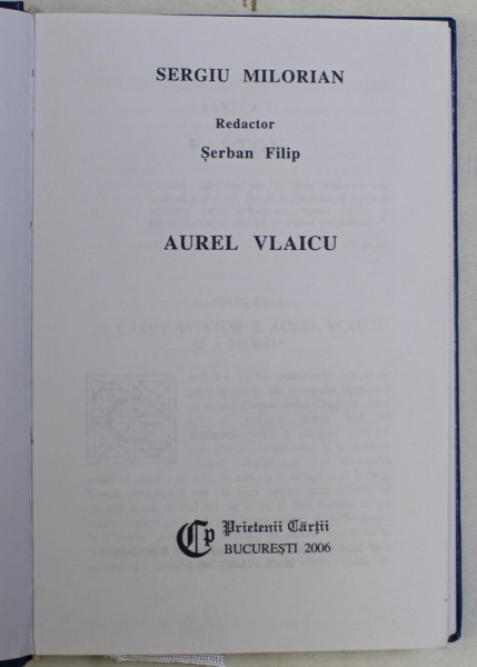 AUREL VLAICU de SERGIU MILORIAN , 2006
