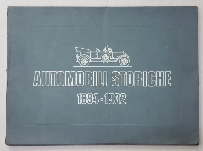 AUTOMOBILI STORICHE 1894 - 1932 , SET DE 32 PLANSE , PREZENTATE IN MAPA DIN CARTON , ANII '70