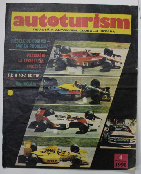 AUTOMOBILISM , REVISTA  A  AUTOMOBIL CLUBULUI ROMAN , NR. 4 , 1990