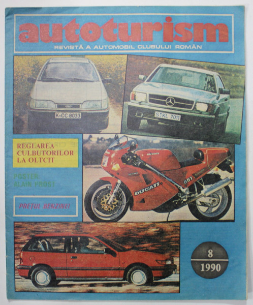AUTOMOBILISM , REVISTA  A  AUTOMOBIL CLUBULUI ROMAN , NR. 8 , 1990
