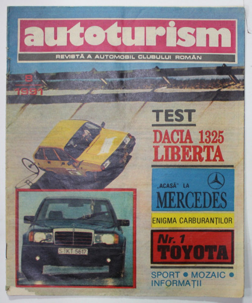 AUTOMOBILISM , REVISTA  A  AUTOMOBIL CLUBULUI ROMAN , NR.8 , 1991