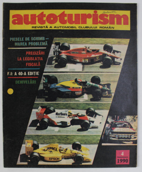 AUTOTURISM , REVISTA  A  AUTOMOBIL CLUBULUI  ROMAN , NR. 4 / 1990