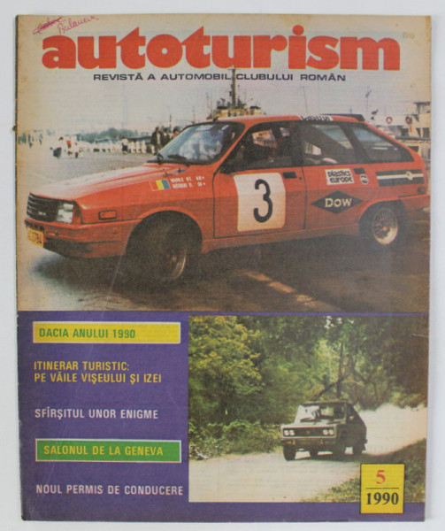 AUTOTURISM , REVISTA  A  AUTOMOBIL CLUBULUI  ROMAN , NR. 5 / 1990