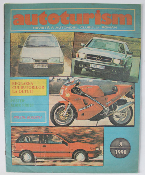 AUTOTURISM , REVISTA  A  AUTOMOBIL CLUBULUI  ROMAN , NR. 8 / 1990
