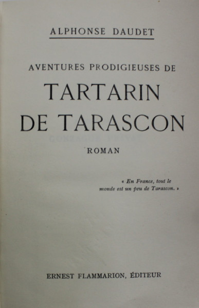 AVENTURES  PRODIGIEUSES DE TARTARIN DE TARASCON , roman par ALPHONSE DAUDET , 1935
